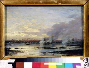 Grote Noordelijke Oorlog: De slag bij Gangut door Aleksei Petrovich Bogolyubov