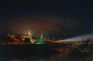 Verlichting van het Kremlin van Moskou, 1883 door Aleksei Petrovich Bogolyubov