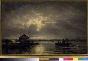 Zomernacht aan de Neva door Aleksei Petrovich Bogolyubov