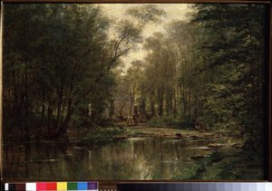 Landschap van La Veules in Normandië door Aleksei Petrovich Bogolyubov