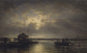 Zomernacht aan de Neva, 1875 door Aleksei Petrovich Bogolyubov
