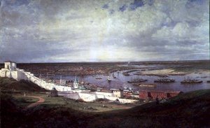 Uitzicht op Nizjni Novgorod