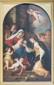 Mystieke bruiloft van Sint-Catharina door Alessandro (1588 1648) Varotari