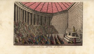 Interieur van het Odeon van Athene of Odeon van Pericles in Athene, Griekenland