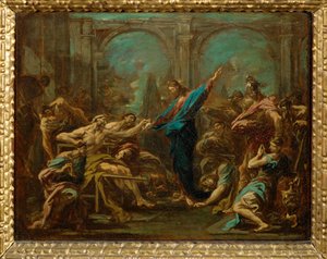 Jesus guerissant les paralytiques - Christus geneest de verlamde ... door Alessandro (style of) Magnasco