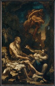 De bekoring van Sint Antonius de Grote ... door Alessandro (style of) Magnasco