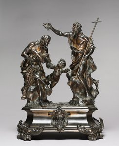 Doop van Christus, ontworpen 1645-46, waarschijnlijk gemaakt 1650-55 door Alessandro Algardi