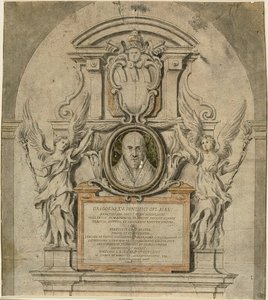 Ontwerp voor gedenkteken voor paus Gregorius XV door Alessandro Algardi