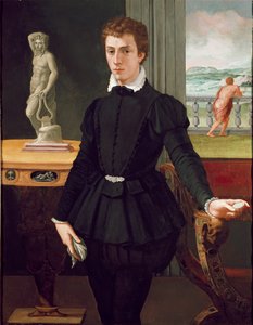 Portret van een jonge man, na 1560 door Alessandro Allori