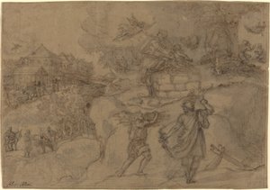 Offer van Abraham door Alessandro Allori