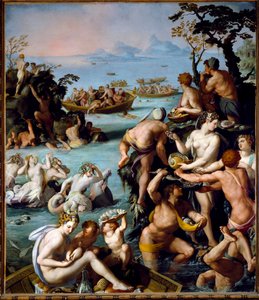 De parelvissers, ca. 1570-1573 (olie op leisteen)