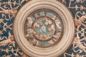 Putti die muziekinstrumenten bespelen (detail) door Alessandro Araldi