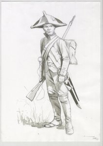 Eerste Keizerrijk (1804-1814 en 1815): kostuum van een soldaat van het Napoleontische leger, Franse kanonnier (Illustratie)