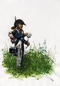 Eerste Keizerrijk (1804-1814 en 1815): soldaat infanterist jager van het grote Franse Napoleontische leger