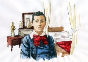 Marcel Proust jong in de kamer van zijn tante Elisabeth door Alessandro Lonati