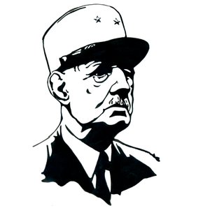 Portret van generaal Charles de Gaulle (1890-1970) door Alessandro Lonati