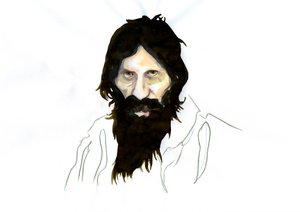 Portret van Grigori Iefimovich Rasputin door Alessandro Lonati
