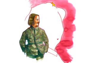 Portret van Jiang Qing (1914-1991) Vrouw van Mao Zedong door Alessandro Lonati
