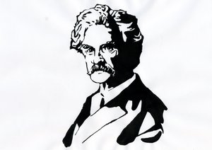 Portret van Mark Twain (1835-1910) door Alessandro Lonati