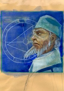 Portret van Michel de Notre Dame (Nostradamus) door Alessandro Lonati