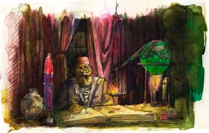 Portret van de Franse alchemist Nicolas Flamel (1330-1418)