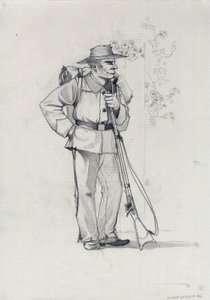 Tweede Keizerrijk: Italiaanse eenwording (Risorgimento), vrijwilliger van het Garibaldische leger bekend als 