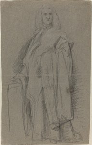 Een Venetiaanse Procurator van San Marco [recto] door Alessandro Longhi or Pietro Longhi