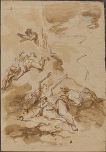 Figuren in een storm door Alessandro Magnasco