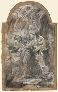 Vlucht naar Egypte, 1740s door Alessandro Magnasco