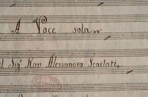 Manuscript partituur van XXV cantates voor solostem door Alessandro Scarlatti (1660-1725) door Alessandro Scarlatti