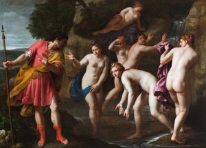 Diana en Actaeon door Alessandro Turchi