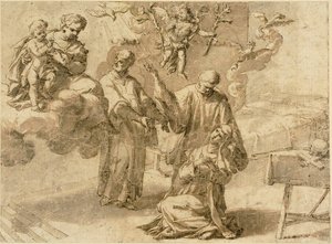 Visioen van de heilige Catharina van Siena door Alessandro Turchi