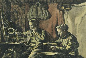 Schuilhol bij Nijmegen door Alex Colville
