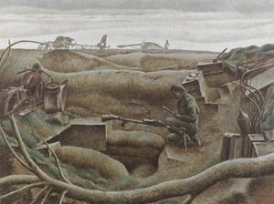 Nijmeegse Salient, december 1944 (olieverf op doek) door Alex Colville