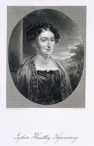 Lydia Huntley Sigourney (1791-1865), gegraveerd door Burt