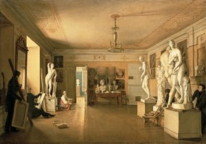 Atelier van de kunstenaar Alexey Venetsianov, 1827