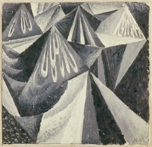 Cubo-Futuristische Compositie in Grijs en Wit, 1916