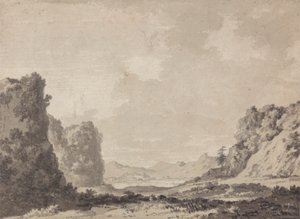 Een vallei door Alexander Cozens