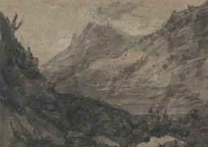 Bergachtig Landschap door Alexander Cozens