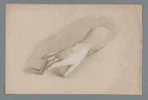 Gipsmodel van een hand door Alexander Cranendoncq