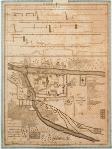 Stad en omgeving van Sirengampatanne of Seringapatnam genomen op verzoek van de heer Robert Adams chirurg door Alexander Cesars LeGou 1775 door Alexander Dalrymple