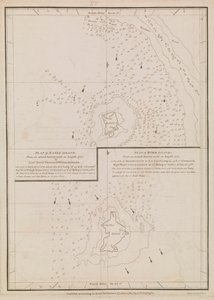 Plan van Eagle Island en Bird Island, laat 18e tot begin 19e eeuw door Alexander Dalrymple
