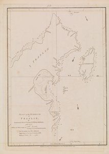 Plan van de haven van Praslin, eind 18e tot begin 19e eeuw door Alexander Dalrymple