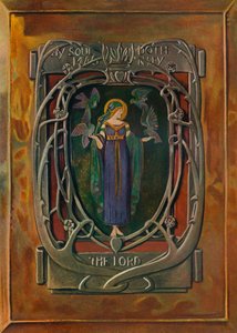 Emaille Plaque door Alexander Fisher, c. 1898