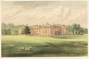 Holme Lacy House, Herefordshire, Engeland. 1880 (gravure) door Alexander Francis (after) Lydon
