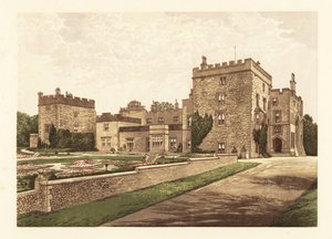 Muncaster Castle, Cumbria, Engeland, 1880 (gravure)