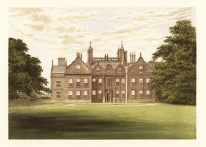 Willesley Hall, Leicestershire, Engeland, 1880 (gravure)