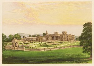 Witley Court, Worcestershire, Engeland. 1880 (gravure) door Alexander Francis (after) Lydon