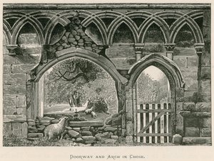 Bolton Priory, Deur en Boog in het Koor door Alexander Francis Lydon