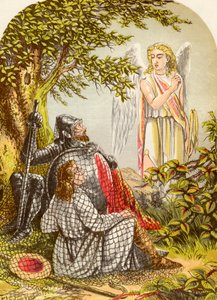 Christen en Hoopvol gevangen in het net, uit De Pelgrimsreis van John Bunyan, gepubliceerd ca. 1880 door Alexander Francis Lydon